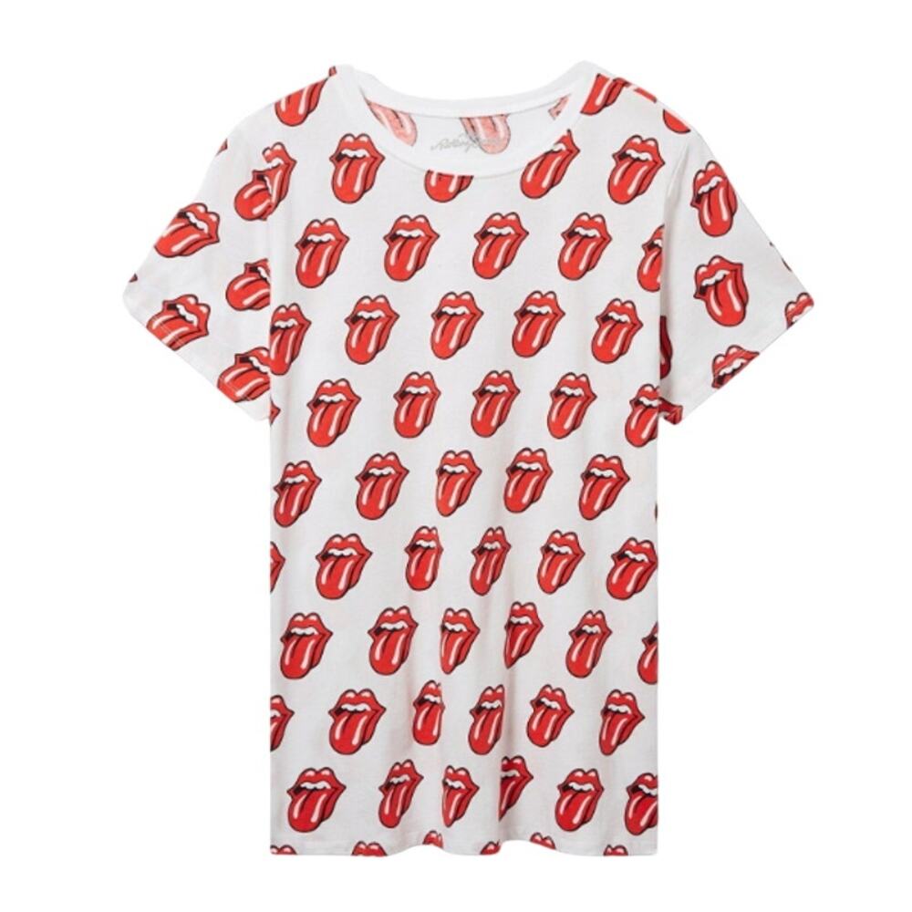 Torrid Classic Fit All Over Print The Rolling Stones Tee, NWT, Large